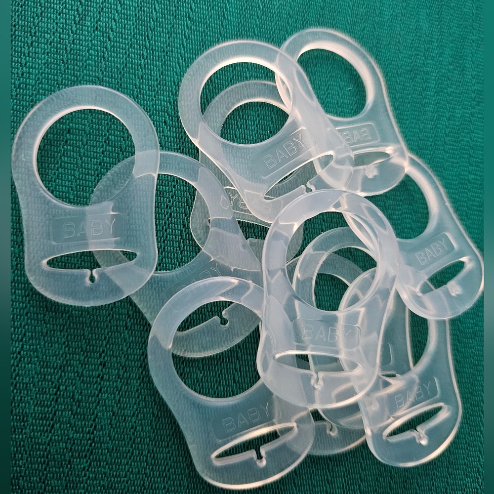 11 Silicone Pacifier Clips - Picture 3 of 5